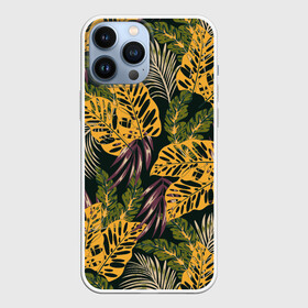 Чехол для iPhone 13 Pro Max с принтом Тропический лес в городе Новоалтайск,  |  | Тематика изображения на принте: 3d | flowers | forest | hawaii | leaf | leafs | palm | palms | summer | travel | tropical | vacation | гаваи | гавайи | гавайка | гавайская | лес | лето | листики | листки | листья | отпуск | пальма | пальмы | путешествия | рисунок | трехмерная 