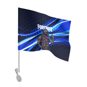 Флаг для автомобиля с принтом FORTNITE RAVEN в городе Новоалтайск, 100% полиэстер | Размер: 30*21 см | 2019 | battle royale | chapter 2 | epic games | fortnite | game | season x | zombie | зомби | фортнайт