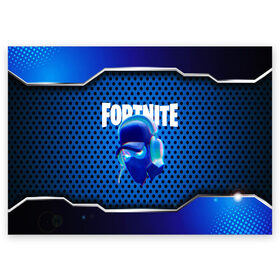 Поздравительная открытка с принтом FORTNITE NINJA в городе Новоалтайск, 100% бумага | плотность бумаги 280 г/м2, матовая, на обратной стороне линовка и место для марки
 | Тематика изображения на принте: 2019 | battle royale | chapter 2 | epic games | fortnite | game | season x | zombie | зомби | фортнайт