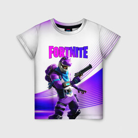 Детская футболка 3D с принтом FORTNITE в городе Новоалтайск, 100% гипоаллергенный полиэфир | прямой крой, круглый вырез горловины, длина до линии бедер, чуть спущенное плечо, ткань немного тянется | 2019 | battle royale | chapter 2 | epic games | fortnite | game | season x | zombie | зомби | фортнайт