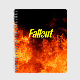 Тетрадь с принтом FALLOUT ФЭЛЛАУТ в городе Новоалтайск, 100% бумага | 48 листов, плотность листов — 60 г/м2, плотность картонной обложки — 250 г/м2. Листы скреплены сбоку удобной пружинной спиралью. Уголки страниц и обложки скругленные. Цвет линий — светло-серый
 | Тематика изображения на принте: bethesda | bethesda game studios | fallout | fallout 4 | game | vault   tec | vault boy | игры | постапокалипсис | убежище 101
