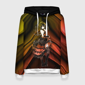 Женская толстовка 3D с принтом Куруми Токисаки в городе Новоалтайск, 100% полиэстер  | двухслойный капюшон со шнурком для регулировки, мягкие манжеты на рукавах и по низу толстовки, спереди карман-кенгуру с мягким внутренним слоем. | kurumi | tokisaki | аниме | дух | куруми | токисаки | тян