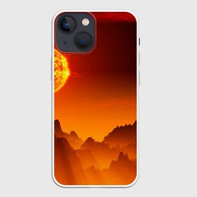 Чехол для iPhone 13 mini с принтом космос в городе Новоалтайск,  |  | Тематика изображения на принте: 3d | горы | космос | планета | солнце