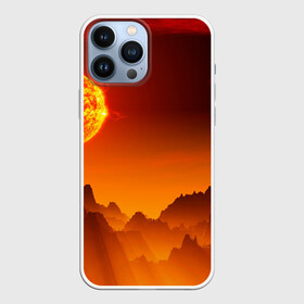 Чехол для iPhone 13 Pro Max с принтом космос в городе Новоалтайск,  |  | Тематика изображения на принте: 3d | горы | космос | планета | солнце