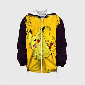 Детская куртка 3D с принтом Happy Pikachu в городе Новоалтайск, 100% полиэстер | застежка — молния, подол и капюшон оформлены резинкой с фиксаторами, по бокам — два кармана без застежек, один потайной карман на груди, плотность верхнего слоя — 90 г/м2; плотность флисового подклада — 260 г/м2 | anime | baby | cartoon | cute | kawaii | pika pika | pokemon | аниме | анимешные | глаза | детям | зайчик | зверек | кавайный | кот | котенок | кролик | малыш | милый | мордочка | мультяшный | няшный | пика пика | пикачу | покемон