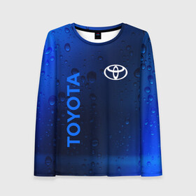 Женский лонгслив 3D с принтом TOYOTA / ТОЙОТА в городе Новоалтайск, 100% полиэстер | длинные рукава, круглый вырез горловины, полуприлегающий силуэт | auto | camry | corolla | cruiser | land | logo | moto | rav | supra | toyota | авенсис | авто | автомобиль | камри | королла | крузер | ленд | лого | логотип | логотипы | марка | мото | рав | символ | тоета | тоеты | тойота | тойоты