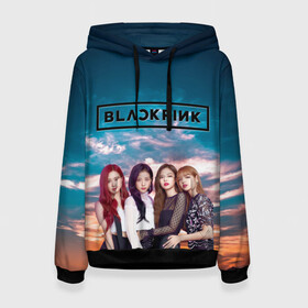 Женская толстовка 3D с принтом BlackPink в городе Новоалтайск, 100% полиэстер  | двухслойный капюшон со шнурком для регулировки, мягкие манжеты на рукавах и по низу толстовки, спереди карман-кенгуру с мягким внутренним слоем. | blackpink  bts | bp | how you like that | jennie | jisoo | kill this love | lalisa | lalisa monoban | lisa | rose | yg | блекпинк | блэкпинк | голубая | дженни | джису | закат | лалиса | лалиса монобан | лиса | небо | облака | пак розэ | роза | 