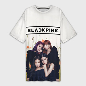 Платье-футболка 3D с принтом BlackPink в городе Новоалтайск,  |  | blackpink  bts | bp | how you like that | jennie | jisoo | kill this love | lalisa | lalisa monoban | lisa | rose | yg | блекпинк | блэкпинк | голубая | дженни | джису | закат | лалиса | лалиса монобан | лиса | небо | облака | пак розэ | роза | 