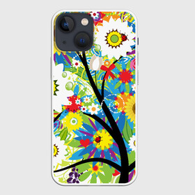 Чехол для iPhone 13 mini с принтом Flowering tree в городе Новоалтайск,  |  | бабочки | девушкам | зелень | природа | цветы