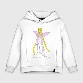 Детское худи Oversize хлопок с принтом Sailor Moon/Серенити в городе Новоалтайск, френч-терри — 70% хлопок, 30% полиэстер. Мягкий теплый начес внутри —100% хлопок | боковые карманы, эластичные манжеты и нижняя кромка, капюшон на магнитной кнопке | bunny | luna | princess | serenity | stars | usagi | wings | ангел | волосы | девушка | детям | звездная | звезды | королева | корона | крылья | луна | любовь | малышка | марс | радуга | сейлор мун | токио | усаги цукино | школьные 