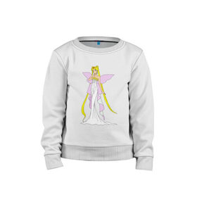 Детский свитшот хлопок с принтом Sailor Moon/Серенити в городе Новоалтайск, 100% хлопок | круглый вырез горловины, эластичные манжеты, пояс и воротник | bunny | luna | princess | serenity | stars | usagi | wings | ангел | волосы | девушка | детям | звездная | звезды | королева | корона | крылья | луна | любовь | малышка | марс | радуга | сейлор мун | токио | усаги цукино | школьные 