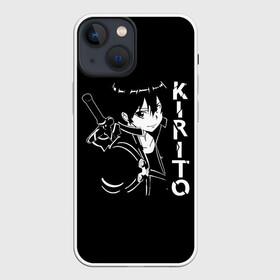 Чехол для iPhone 13 mini с принтом Kirito стилизованный в городе Новоалтайск,  |  | Тематика изображения на принте: art | asuna | kirito | online | sao | sword | асуна | киригая | кирито | мастера | меча | мечник | онлайн | сао | черный | юки
