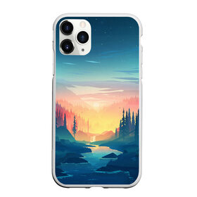 Чехол для iPhone 11 Pro Max матовый с принтом Природа в городе Новоалтайск, Силикон |  | Тематика изображения на принте: горы | закат | лес | небо | природа | рисунок