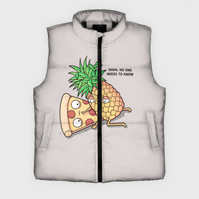 Мужской жилет утепленный 3D с принтом No one needs to know в городе Новоалтайск,  |  | hawaiian | hawaiian pizza | pineapple | pizza | pizza with pineapple | ананас и пицца | ананса | гавайская | гавайская пицца | пицца | пицца с ананасом