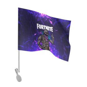 Флаг для автомобиля с принтом FORTNITE x RAVEN в городе Новоалтайск, 100% полиэстер | Размер: 30*21 см | 2019 | battle royale | chapter 2 | epic games | fortnite | game | season x | zombie | зомби | фортнайт