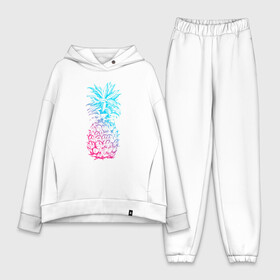 Женский костюм хлопок Oversize с принтом Ананас с надписью Ultra summer в городе Новоалтайск,  |  | summer | ultra | ананас | лето | тропики