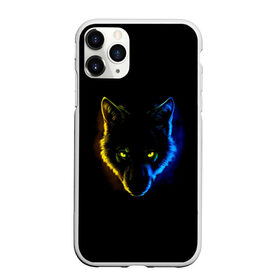 Чехол для iPhone 11 Pro матовый с принтом Гипноз в городе Новоалтайск, Силикон |  | ears | eyes | hypnosis | muzzle | neon | night | view | wolf | взгляд | волк | гипноз | глаза | неон | ночь | уши