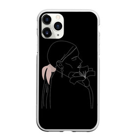 Чехол для iPhone 11 Pro Max матовый с принтом минимализм женщина с цветком в городе Новоалтайск, Силикон |  | девушка | женщина | женщина с цветком | минимализм | минимализм чб | рисунок белой линией | цветок