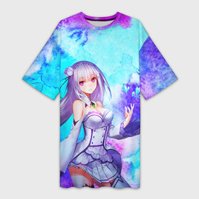 Платье-футболка 3D с принтом Re:Zero в городе Новоалтайск,  |  | anime girls | cute | emilia | kawaii | re zero | subaru | альтернативном мире | ангел | аниме девушка | анимешникам | воительница | девочка | жизнь | зеро | кавайный | лед | милые | нацуки | няшные | рем | стелла | субару