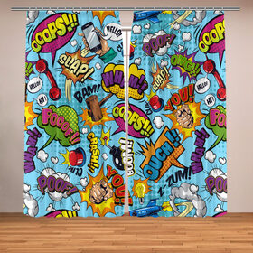 Фотошторы с принтом Pop art comics в городе Новоалтайск, Блэкаут (светозащита 90%) / Габардин (светозащита 40% | 2 полотна шириной по 145 см; Высота 200-300 см; Крепление: шторная лента (на крючки); | art | collage | comics | pattern
sticker | pop | pop art | popular | textures | арт | коллаж | комикс | паттерн | поп | поп арт | стикер | текстуры | фон