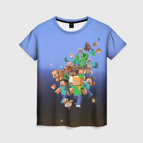 Женская футболка 3D с принтом minecraft в городе Новоалтайск, 100% полиэфир ( синтетическое хлопкоподобное полотно) | прямой крой, круглый вырез горловины, длина до линии бедер | minecraft | в майн | в майнкрафт | видео майнкрафт | игры | компот | компот в майнкрафт | майн | майнкрафт | майнкрафт но | нуб | нуб и про | нубик | троллинг | троллинг ловушка