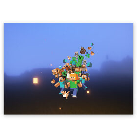 Поздравительная открытка с принтом minecraft в городе Новоалтайск, 100% бумага | плотность бумаги 280 г/м2, матовая, на обратной стороне линовка и место для марки
 | minecraft | в майн | в майнкрафт | видео майнкрафт | игры | компот | компот в майнкрафт | майн | майнкрафт | майнкрафт но | нуб | нуб и про | нубик | троллинг | троллинг ловушка