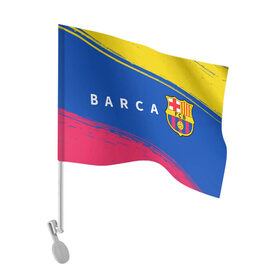 Флаг для автомобиля с принтом BARCELONA / БАРСЕЛОНА в городе Новоалтайск, 100% полиэстер | Размер: 30*21 см | barca | barcelona | barsa | barselona | fcb | logo | messi | барса | барселона | знак | клуб | лого | логотип | логотипы | месси | символ | символы | футбол | футбольная | футбольный