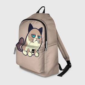 Рюкзак 3D с принтом Великий Grumpy Cat в городе Новоалтайск, 100% полиэстер | лямки с регулируемой длиной, сверху петелька, чтобы рюкзак можно было повесить на вешалку. Основное отделение закрывается на молнию, как и внешний карман. Внутри два дополнительных кармана, один из которых закрывается на молнию. По бокам два дополнительных кармашка | Тематика изображения на принте: grumpy cat | арт | кот | кот grumpy cat | котёнок | кошка | недовольный кот | рисунок