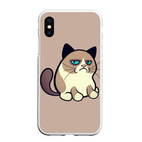 Чехол для iPhone XS Max матовый с принтом Великий Grumpy Cat в городе Новоалтайск, Силикон | Область печати: задняя сторона чехла, без боковых панелей | grumpy cat | арт | кот | кот grumpy cat | котёнок | кошка | недовольный кот | рисунок