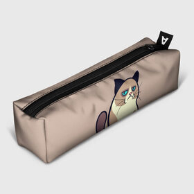 Пенал 3D с принтом Великий Grumpy Cat в городе Новоалтайск, 100% полиэстер | плотная ткань, застежка на молнии | Тематика изображения на принте: grumpy cat | арт | кот | кот grumpy cat | котёнок | кошка | недовольный кот | рисунок