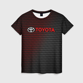 Женская футболка 3D с принтом TOYOTA / ТОЙОТА в городе Новоалтайск, 100% полиэфир ( синтетическое хлопкоподобное полотно) | прямой крой, круглый вырез горловины, длина до линии бедер | auto | camry | corolla | cruiser | land | logo | moto | rav | supra | toyota | авенсис | авто | автомобиль | камри | королла | крузер | ленд | лого | логотип | логотипы | марка | мото | рав | символ | тоета | тоеты | тойота | тойоты