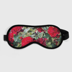 Маска для сна 3D с принтом Red Roses в городе Новоалтайск, внешний слой — 100% полиэфир, внутренний слой — 100% хлопок, между ними — поролон |  | bush | floral | flower | garden | green | nature | red roses | бутоны | красная роза | куст | листья | природа | роза | сад | цветение | цветок | цветы