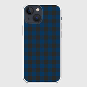 Чехол для iPhone 13 mini с принтом Темно синяя Клетка в городе Новоалтайск,  |  | cage | cage pattern | checkered ornament | ornament | pattern | print cage | tartan | клетка | клетка узор | клетчатый орнамент | орнамент | принт клетка | тартан | темно синяя клетка | узор | шотландка | шотландская клетка