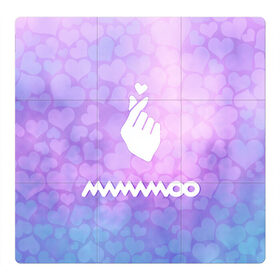 Магнитный плакат 3Х3 с принтом Mamamoo в городе Новоалтайск, Полимерный материал с магнитным слоем | 9 деталей размером 9*9 см | Тематика изображения на принте: cute | heat | k pop | korean | mamamoo | жест | кпоп | мамаму | милый | сердце