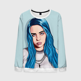Мужской свитшот 3D с принтом Билли Айлиш / Billie Eilish в городе Новоалтайск, 100% полиэстер с мягким внутренним слоем | круглый вырез горловины, мягкая резинка на манжетах и поясе, свободная посадка по фигуре | 