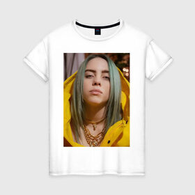 Женская футболка хлопок с принтом Билли Айлиш / Billie Eilish в городе Новоалтайск, 100% хлопок | прямой крой, круглый вырез горловины, длина до линии бедер, слегка спущенное плечо | billie | billie eilish | eilish | айлиш | билли | билли айлиш