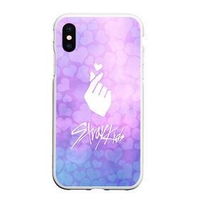 Чехол для iPhone XS Max матовый с принтом Stray Kids в городе Новоалтайск, Силикон | Область печати: задняя сторона чехла, без боковых панелей | cute | heat | k pop | korean | stray kids | жест | кпоп | милый | сердце | страй кидс | стрэй кидс