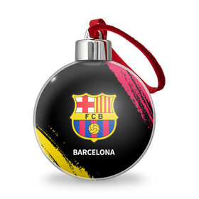 Ёлочный шар с принтом BARCELONA / БАРСЕЛОНА в городе Новоалтайск, Пластик | Диаметр: 77 мм | Тематика изображения на принте: barca | barcelona | barsa | barselona | fcb | logo | messi | барса | барселона | знак | клуб | лого | логотип | логотипы | месси | символ | символы | футбол | футбольная | футбольный