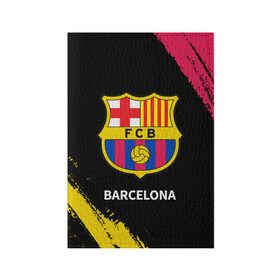 Обложка для паспорта матовая кожа с принтом BARCELONA / БАРСЕЛОНА в городе Новоалтайск, натуральная матовая кожа | размер 19,3 х 13,7 см; прозрачные пластиковые крепления | Тематика изображения на принте: barca | barcelona | barsa | barselona | fcb | logo | messi | барса | барселона | знак | клуб | лого | логотип | логотипы | месси | символ | символы | футбол | футбольная | футбольный