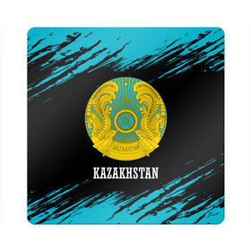 Магнит виниловый Квадрат с принтом KAZAKHSTAN / КАЗАХСТАН в городе Новоалтайск, полимерный материал с магнитным слоем | размер 9*9 см, закругленные углы | flag | kazakhstan | qazaqstan | герб | захах | казахстан | кахахи | лого | нур султан | республика | символ | страна | флаг