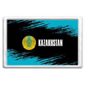 Магнит 45*70 с принтом KAZAKHSTAN / КАЗАХСТАН в городе Новоалтайск, Пластик | Размер: 78*52 мм; Размер печати: 70*45 | Тематика изображения на принте: flag | kazakhstan | qazaqstan | герб | захах | казахстан | кахахи | лого | нур султан | республика | символ | страна | флаг