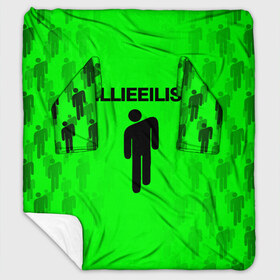 Плед с рукавами с принтом BILLIE EILISH в городе Новоалтайск, 100% полиэстер | Закругленные углы, все края обработаны. Ткань не мнется и не растягивается. Размер 170*145 | be | billie | billie eilish | blohsh | ghoul | билли | билли айлиш