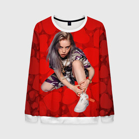 Мужской свитшот 3D с принтом Billie Eilish(Билли Айлиш) в городе Новоалтайск, 100% полиэстер с мягким внутренним слоем | круглый вырез горловины, мягкая резинка на манжетах и поясе, свободная посадка по фигуре | bad guy | billie eilish | билли айлиш | музыка | популярная музыка