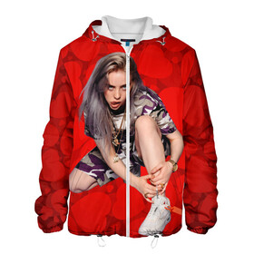 Мужская куртка 3D с принтом Billie Eilish(Билли Айлиш) в городе Новоалтайск, ткань верха — 100% полиэстер, подклад — флис | прямой крой, подол и капюшон оформлены резинкой с фиксаторами, два кармана без застежек по бокам, один большой потайной карман на груди. Карман на груди застегивается на липучку | bad guy | billie eilish | билли айлиш | музыка | популярная музыка