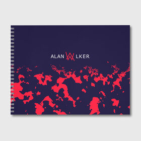 Альбом для рисования с принтом ALAN WALKER АЛАН УОКЕР в городе Новоалтайск, 100% бумага
 | матовая бумага, плотность 200 мг. | Тематика изображения на принте: alan | faded | house | logo | music | walker | алан | вокер | волкер | диджей | лого | логотип | логотипы | музыка | музыкант | символ | символы | танцеальная | уокер | хаус | электронная