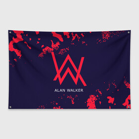Флаг-баннер с принтом ALAN WALKER АЛАН УОКЕР в городе Новоалтайск, 100% полиэстер | размер 67 х 109 см, плотность ткани — 95 г/м2; по краям флага есть четыре люверса для крепления | alan | faded | house | logo | music | walker | алан | вокер | волкер | диджей | лого | логотип | логотипы | музыка | музыкант | символ | символы | танцеальная | уокер | хаус | электронная