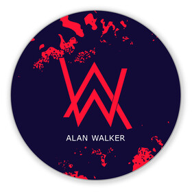 Коврик для мышки круглый с принтом ALAN WALKER / АЛАН УОКЕР в городе Новоалтайск, резина и полиэстер | круглая форма, изображение наносится на всю лицевую часть | alan | faded | house | logo | music | walker | алан | вокер | волкер | диджей | лого | логотип | логотипы | музыка | музыкант | символ | символы | танцеальная | уокер | хаус | электронная