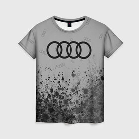 Женская футболка 3D с принтом AUDI / АУДИ в городе Новоалтайск, 100% полиэфир ( синтетическое хлопкоподобное полотно) | прямой крой, круглый вырез горловины, длина до линии бедер | audi | auto | felb | logo | moto | quattro | sport | symbol | авто | автомобильные | ауди | кватро | кольца | лого | логотип | логотипы | марка | мото | символ | спорт | фгвш | шильдик