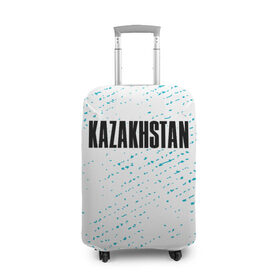 Чехол для чемодана 3D с принтом KAZAKHSTAN / КАЗАХСТАН в городе Новоалтайск, 86% полиэфир, 14% спандекс | двустороннее нанесение принта, прорези для ручек и колес | 