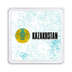 Магнит 55*55 с принтом KAZAKHSTAN / КАЗАХСТАН в городе Новоалтайск, Пластик | Размер: 65*65 мм; Размер печати: 55*55 мм | Тематика изображения на принте: flag | kazakhstan | qazaqstan | герб | захах | казахстан | кахахи | лого | нур султан | республика | символ | страна | флаг